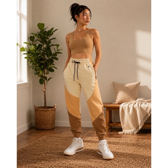 Jordan Pants - Jordan Women's Fleece Jogger Pants S Team Gold Club Gold CQ6673-783 Zip